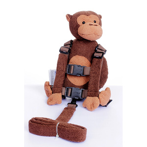Heißer Verkauf: 2-in-1 Cartoon-Tier Affen-Plüschtier mit sicherem Anti-Verlust-Rucksack und Reißverschluss aus modischem Polyester für Kleinkinder beim Spazierengehen - Product Image 5