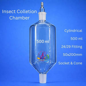 Frascos de Laboratorio de 500 ml, Cilíndricos, para Recolección de Insectos, de Vidrio de Grado Laboratorio, con Junta de Encaje 24/29, Recipiente para Muestras - Product Image 3