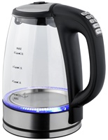 Bouilloire électrique sans fil 1500W la plus vendue, arrêt automatique, 220V, verre de haute qualité, portable pour la maison, l'hôtel, le café