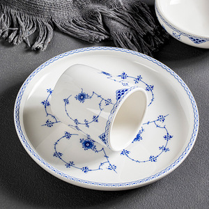 Đám cưới trắng sang trọng sứ gốm bất thường xương mới Trung Quốc bữa ăn tối món ăn tấm - Product Image 2