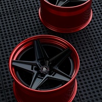 Jantes en alliage concaves à cinq branches, rouge mat, deux pièces, 722Auto, 18, 19, 20, 21, 22, 23, 24 pouces, 5x112, 5x120, pour Toyota, BMW, Audi