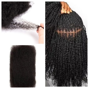 Cabello Humano Brasileño Original, Afro Rizado, para Trenzas <span class=keywords><strong>Micro</strong></span> Twist, Compra al por Mayor, 50g 30g Gramos, <span class=keywords><strong>Extensiones</strong></span> de Cabello - Product Image 1