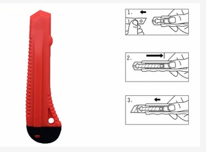 PEX 18mm carta da parati affilata coltello <span class=keywords><strong>HCS</strong></span> lama ufficio cancelleria Multi-colore ABS guscio di plastica taglierina taglierina - Product Image 6