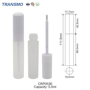 Tubes vides ronds en plastique de 5 ml pour gloss à lèvres avec bouchon à vis pour application de gloss à lèvres - Product Image 2