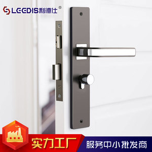 Lideshi Lever Lock Zinc Alloy Keyless Silent Interior Door Lock For Wooden Doors Modern Minimalist Design - Product Image 4