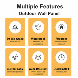 Revêtement extérieur imperméable de haute qualité à prix abordable, panneau mural extérieur en WPC co-extrudé avec revêtement ASA pour bâtiments - Product Image 3