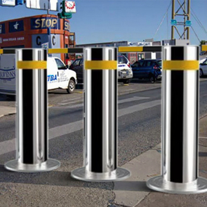 OEM İç/Dış Mekan Metal Paslanmaz Çelik Güvenlik Delineği Trafik Bariyeri Çarpma Koruması Gümüş 90CM 7.6CM Su Doldurulabilir Hayır - Product Image 3
