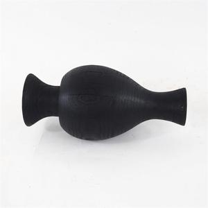 Vaso per Composizioni Floreali in Legno di Castagno Carbonizzato Nero, Ornamento in Legno Wabi Sabi, Decorazione Artistica per Interni di Hotel e Ville - Product Image 4