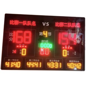 Marcador Electrónico de Baloncesto de 2m de Longitud, Pantalla Resistente para Mostrar Puntuaciones en Deportes de Interior con Puntuaciones de Equipos y Temporizador - Product Image 4