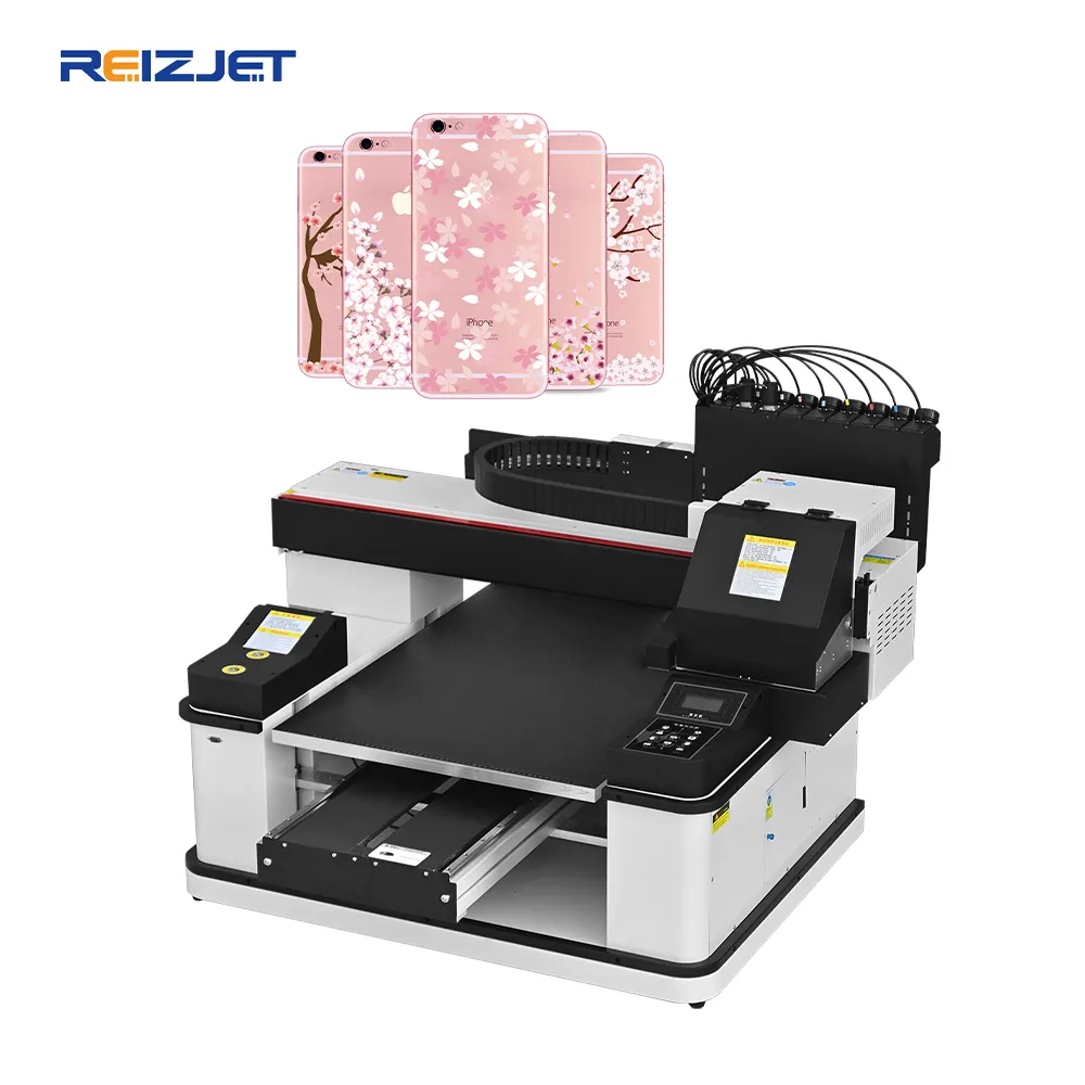 Reizjet A1 6090 Impressora Plana UV Tripla XP600 Cabeça De Impressão Telefone Case Máquina De Impressão 6090 UV Impressora A Jato De Tinta