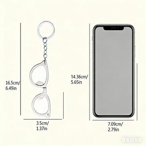 Nouveau porte-clés créatif 3-en-1 en acier inoxydable : décapsuleur carré <span class=keywords><strong>pour</strong></span> verres et bouteilles de <span class=keywords><strong>vin</strong></span> - Cadeau portable - Product Image 4