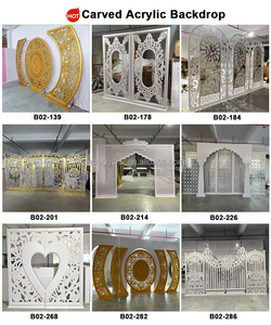 ฉากหลังงานแต่งงานอะคริลิคสีขาวแบบหลายชั้น LEDA ปรับแต่งได้ ฉากหลังขนาดใหญ่แบบถอดประกอบได้ สินค้ามาใหม่ - Product Image 6