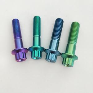 Boulons en titane personnalisé OEM ODM <span class=keywords><strong>bbs</strong></span> M8 * 32mm M8 * 24mm boulon <span class=keywords><strong>BBS</strong></span> moyeu de roue à jante fendue <span class=keywords><strong>Gr</strong></span>.5 Ti-6Al-4V boulon à bride 12 points avec écrous - Product Image 3