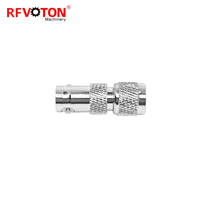 Adaptador de Conector Coaxial RF Recto Mini UHF Macho a BNC Hembra de Cobre, Suministro de Fábrica, Conforme a RoHS