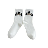 Chaussettes courtes en coton imprimées de chats de dessins animés colorés, respirantes, pour femmes, usage quotidien, vente en gros, chaussettes de sport pour l'automne