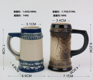 Tasse <span class=keywords><strong>à</strong></span> <span class=keywords><strong>bière</strong></span> en céramique de 2 oz avec logo personnalisé, cadeau promotionnel d'entreprise, <span class=keywords><strong>mini</strong></span> verre <span class=keywords><strong>à</strong></span> shot fantaisie, vente en gros - Product Image 2