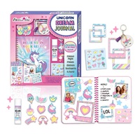 Ensemble de journal DIY licorne, 80 pages, avec autocollants, marque-pages et plus, kit créatif pour filles pour décorer, cadeau d'anniversaire