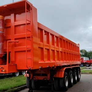 Semirremolque de Acero de 3 Ejes, Resistente, para Minería y Construcción, Bajo Costo de Mantenimiento, Remolque Mecánico de Volteo, Marca FUWA - Product Image 3