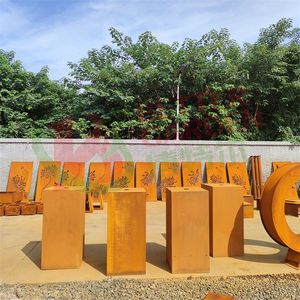 Pot de jardinières en métal durable léger et personnalisé en acier Corten pour la maison et le jardin - Product Image 5