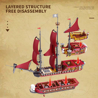 Reobrix jouets 66010 le pirate vengeance jouets blocs de Construction jeux de briques pour enfants assemblage noël anniversaire cadeau jouet de Construction