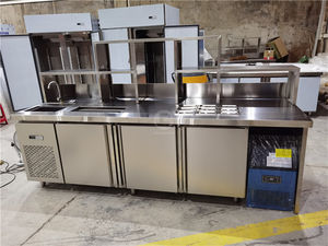 Mostrador Refrigerado Comercial para Pizzas con Barra de Ensaladas / Mostrador Refrigerado Preparación de Alimentos - Product Image 6