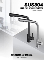 68 pièces moderne classique évier robinet chaud froid argenté 304 acier inoxydable tirer pulvérisateur robinet de cuisine noyau de valve en céramique