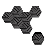 Hexagone auto-adhésif moderne à haute densité bricolage placage de bois panneaux décoratifs pour animaux de compagnie panneaux acoustiques muraux insonorisants
