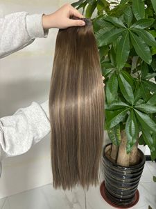Extensioni di Capelli Umani Remy Cinesi di Alta Qualità, Clip-in, Doppia Trama, Marrone <span class=keywords><strong>Scuro</strong></span>, 35cm/14 Pollici, 7 Pezzi, 120g, Extension Voluminose - Product Image 4
