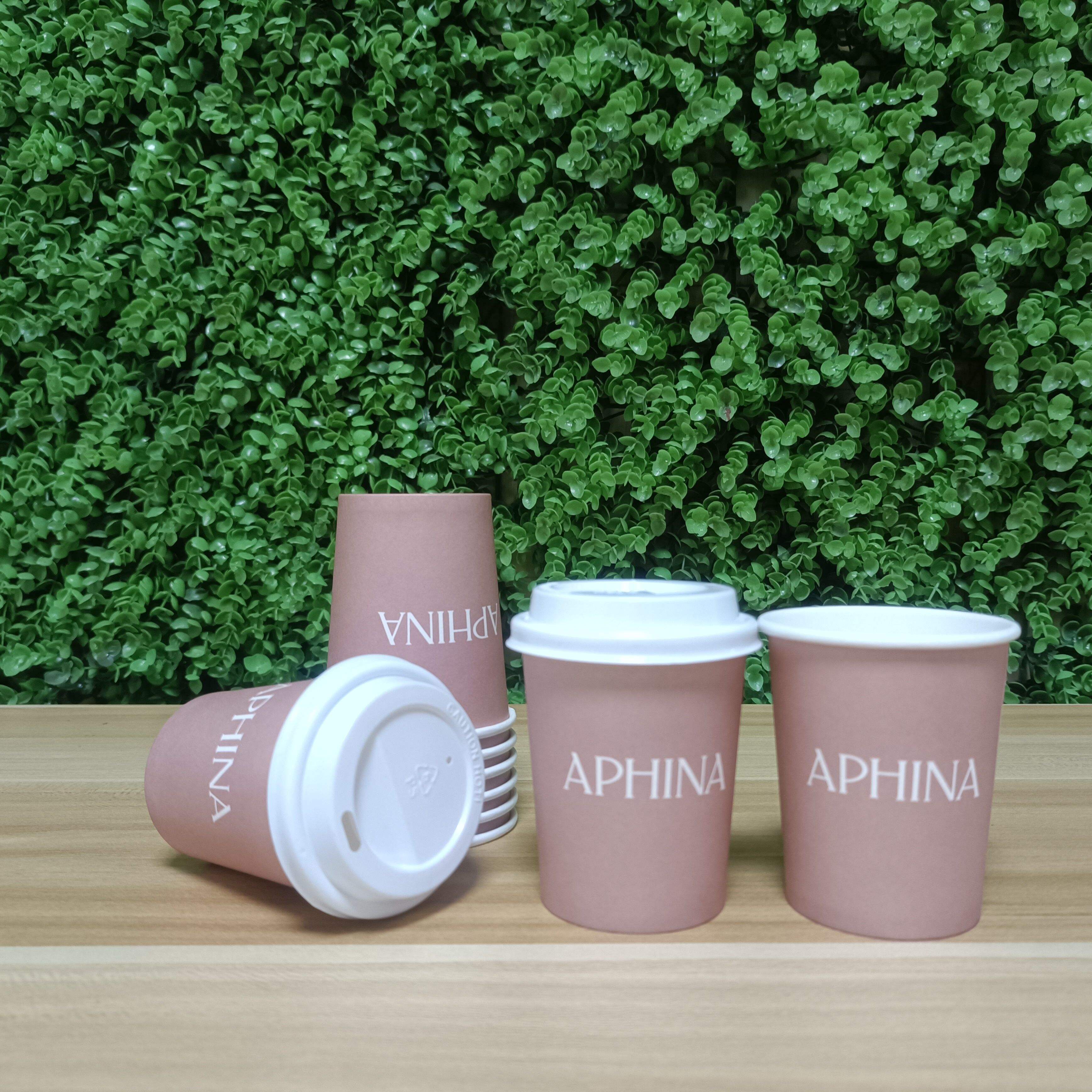 AT PACK 4oz 8oz 10oz 12oz 16oz 20oz 24oz Pink Coffee Cups Disposable Paper Coffee Cups With Lids