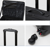 Valise à roulettes professionnelle pour salon de beauté, de haute qualité, tendance, pour le maquillage, en polyester, avec fermeture éclair