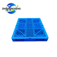 Double face robuste visage 4 voies entrée industrielle réversible d'utilisation d'entrepôt empilable grande palette en plastique de grille pour Offre Spéciale