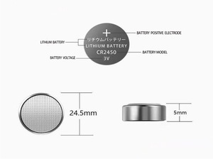 Dung lượng cao 550mAh 3V CR2450 nút di động Pin Lithium CR2450 nút pin - Product Image 6