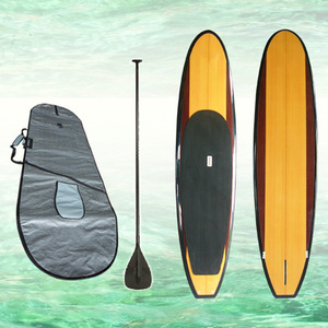 Tabla de SUP de madera de 10 pies con aleta única, remo y bolsa de transporte para lagos, ríos, aguas tranquilas y brizlantes, unisex, portátil. - Product Image 1