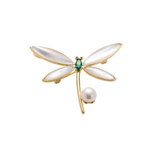 Broche de Perlas de Agua Dulce Estilo Libélula, Edición Coreana, para Decoración de Trajes y Abrigos de Mujer - Product Image 5
