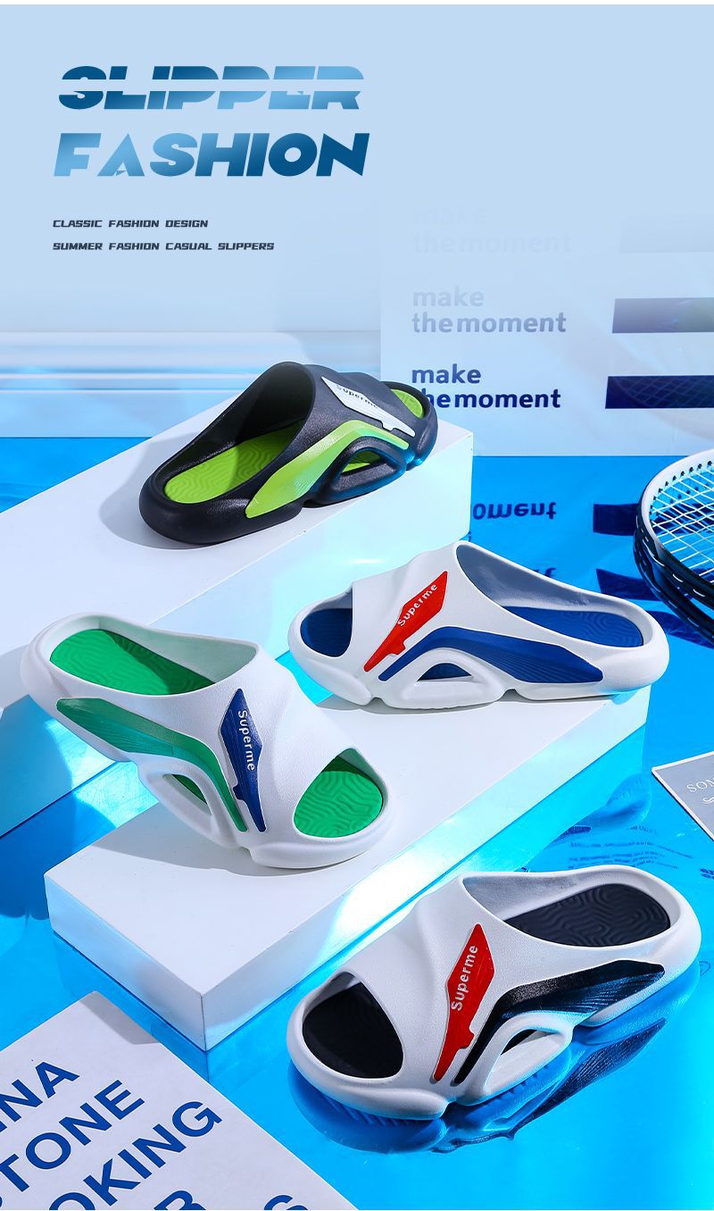 High Quality Summer Beach Slides Shoes EVA Bedroom Non-slip Sandals Men Slippers