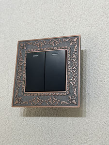 86 duvara monte Rocker anahtarı çinko alaşımlı Panel Retro tarzı kırmızı antika renk 250V16A 1/2/3/4 GANG çoklu priz çıkış ev Villa - Product Image 5