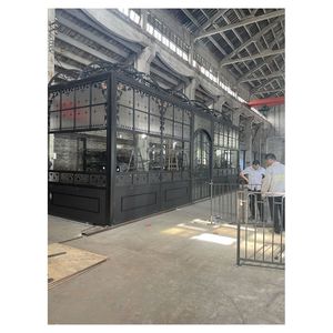 Prima Bon Prix en gros Usine Automatique double vitrage extérieur autoportante en fer forgé Véranda véranda - Product Image 2