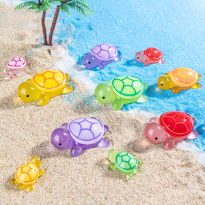 Miniatures lumineuses en résine, animaux miniatures qui brillent dans le noir, figurines de tortues marines pour jardin féerique, micro-paysage, décoration de maison de poupée - Product Image 2