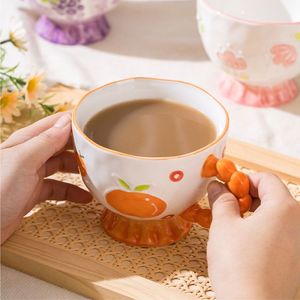 Taza de <span class=keywords><strong>Desayuno</strong></span> de Cerámica de 480 ml, Estilo Dibujos Animados, Pintada a Mano, Linda, Taza de Gran Capacidad, Taza de Café para Oficina - Product Image 5