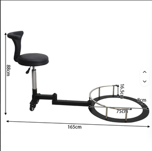 Sillón de Salón, Taburete Giratorio para Peluquería, Silla de Técnico de Salón, Silla de Peluquero con Respaldo y Base Giratoria - Product Image 2