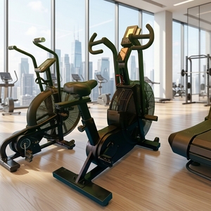 Vélo de fitness commercial pour la préparation HYROX CrossFit, style <span class=keywords><strong>Rogue</strong></span> Echo Air Bike, siège réglable, équipement cardio d'intérieur - Product Image 6