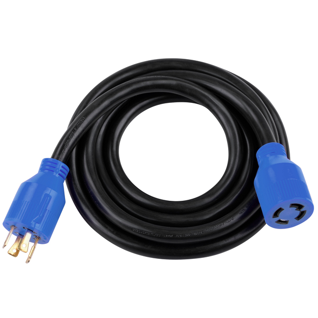 4 Prong 30 Amp 50 Feet Generator Extension Cord, NEMA L14-30P/L14-30R, 125/250V up to 7500W 10 Gauge SJTW Generator Cord
