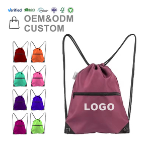 กระเป๋าโพลีเอสเตอร์แบบหูรูดพิมพ์ลายขนาดกลางโลโก้ได้ตามต้องการ - Product Image 1