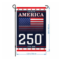 Nouveau drapeau de jardin carré décoratif extérieur 2026, commémorant le 250e anniversaire de la fondation des États-Unis, écologique