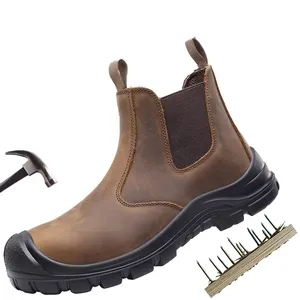 New Fashion High Top Safety Boots Light and Breathable Work Shoes Impact Proof and Puncture Proof Safety Boots