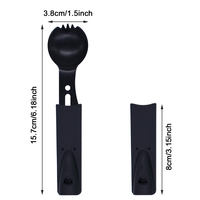 Ustensile de camping multifonctionnel 7 en 1, sifflet de survie inclus avec cuillère, fourchette, couteau - pour les aventures en plein air