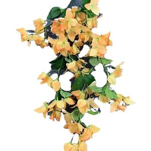 Flores Artificiales de Buganvilla de Seda Hechas a Mano de 75 cm, Cinco Ramas, Decoración de Pared Interior para Bodas - Product Image 4