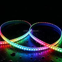 Bande lumineuse LED à pixels pleine couleur SPI 5V, adressable individuellement, 144 LED/m, haute densité 28W/m pour la décoration de meubles intelligents
