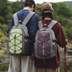 Outdoor Sports <b>Backpack</b> 18 In Splicing Design Adjustable Fit Unisex Hiking Travel Bag - Product Image 3