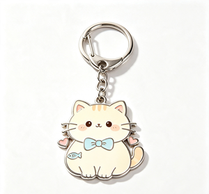 <b>Cute</b> Cat Enamel Metal Key Chain Custom Zinc Alloy <b>Keyring</b> Cartoon Bag Charm Gift - Product Image 2